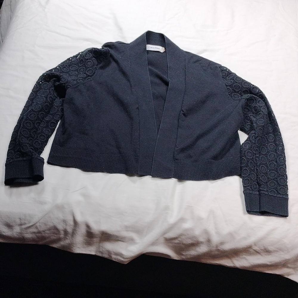 Calvin Klein women's short sweater cardigan size large